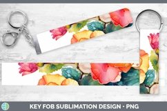 GorgeousRainbow Flowers Key Fob design.
