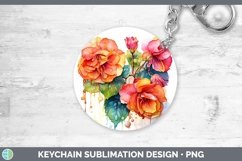 GorgeousRainbow Flowers Keychain design.