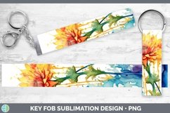 GorgeousRainbow Flowers Key Fob design.