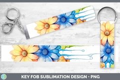 GorgeousRainbow Flowers Key Fob design.