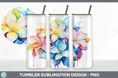 GorgeousRainbow Flowers Tumbler design.
