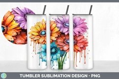 GorgeousRainbow Flowers Tumbler design.