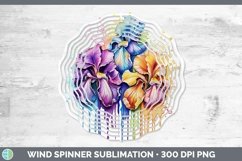 GorgeousRainbow Flowers Wind Spinner design.