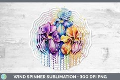 GorgeousRainbow Flowers Wind Spinner design.