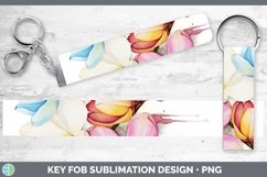 GorgeousRainbow Flowers Key Fob design.