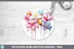 GorgeousRainbow Flowers Keychain design.