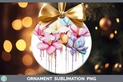 GorgeousRainbow Flowers Ornament design.