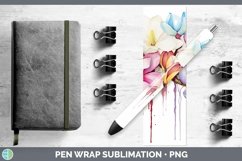 GorgeousRainbow Flowers Pen Wrap design.