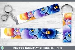 GorgeousRainbow Flowers Key Fob design.