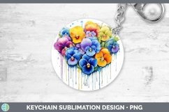 GorgeousRainbow Flowers Keychain design.
