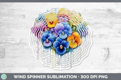 GorgeousRainbow Flowers Wind Spinner design.