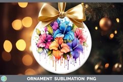GorgeousRainbow Flowers Ornament design.