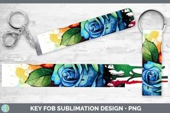 GorgeousRainbow Flowers Key Fob design.