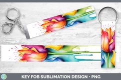 GorgeousRainbow Flowers Key Fob design.