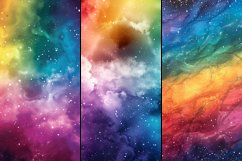Rainbow Galaxy Digital Paper Bundle Product Image 5