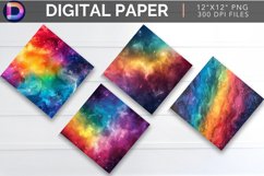 Rainbow Galaxy Digital Paper Product Image 1