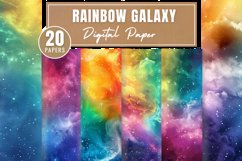 Rainbow Galaxy Digital Paper Bundle Product Image 1