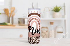 Glitter Rainbow Mini Tumbler Wrap PNG Product Image 2