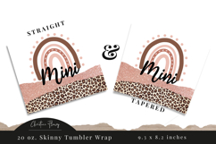 Glitter Rainbow Mini Tumbler Wrap PNG Product Image 3