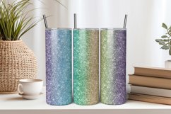 Rainbow Glitter 20oz Tumbler Sublimation PNG Product Image 1