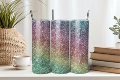 Rainbow Glitter 20oz Tumbler Sublimation PNG Product Image 1