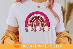 Rainbow and gnomes valentine sublimation clipart Product Image 2