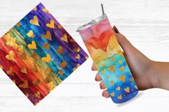 Rainbow Golden Hearts Digital Paper Bundle Product Image 5