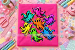Colorful Ghosts Halloween, PNG, Kids Halloween Product Image 3