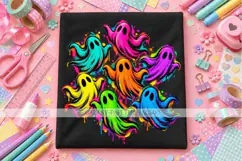 Colorful Ghosts Halloween, PNG, Kids Halloween Product Image 2