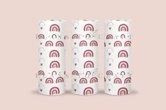 Rainbow Heart Valentine skinny tumbler sublimation wrap with high resolution and transparant background are for 20oz and 30oz skinny tumbler