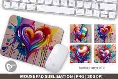 Mouse Pad Rainbow Hearts Product Image 1