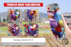 Tumbler Wrap Rainbow Hearts Product Image 1