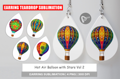 Earring Rainbow Hot Air Balloon Product Image 1