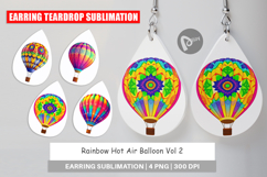 Earring Rainbow Hot Air Balloon Product Image 1