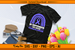 Rainbow In September We Wear Stomach Cancer SVG Product Image 2