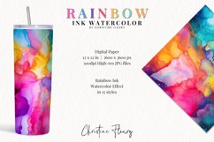 Rainbow Ink Watercolor Digital Paper Product Image 2