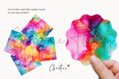 Rainbow Ink Watercolor Digital Paper Product Image 3