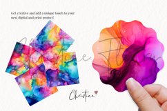 Rainbow Ink Watercolor Digital Paper Mini Pack Product Image 3