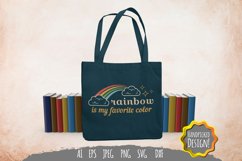 Rainbow is My Favourite Colour Hand Lettering SVG Product Image 1