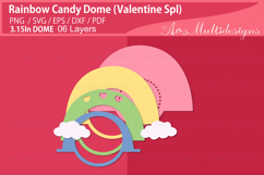 Valentines rainbow candy dome Product Image 3
