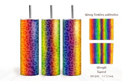 rainbow leopard print tumbler
