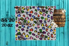 Rainbow Leopard SS20 20oz Rhinestone Template Product Image 1