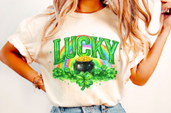 St Patrick's Day Lucky PNG, Shamrock PNG, Irish PNG, Clover Product Image 4