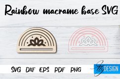 Rainbow Macrame Base SVG | Macrame Laser Cut Design|CNC File Product Image 1