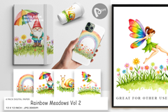 Digital Paper Rainbow Meadow Product Image 1