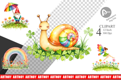 Rainbow Meadow Clipart Product Image 1