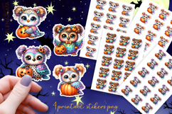 Halloween Stickers, neon cute animals Stickers Product Image 1