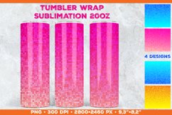 Vibrant Rainbow Mosaic Tumbler Sublimation Design Product Image 1