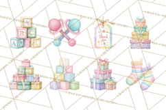 Baby Nursery Clipart PNG, Baby Shower Items, Baby Essentials Product Image 3