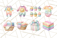 Baby Nursery Clipart PNG, Baby Shower Items, Baby Essentials Product Image 2